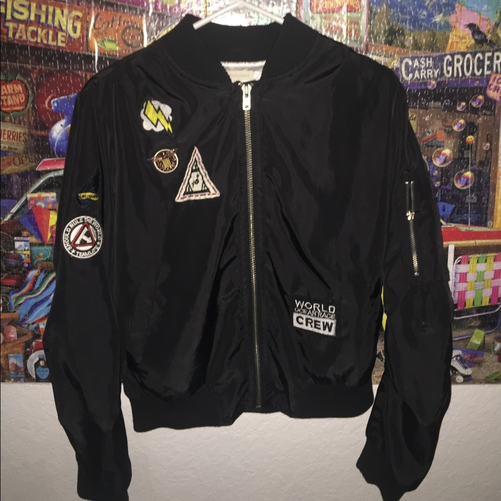 Black bomber jacket
